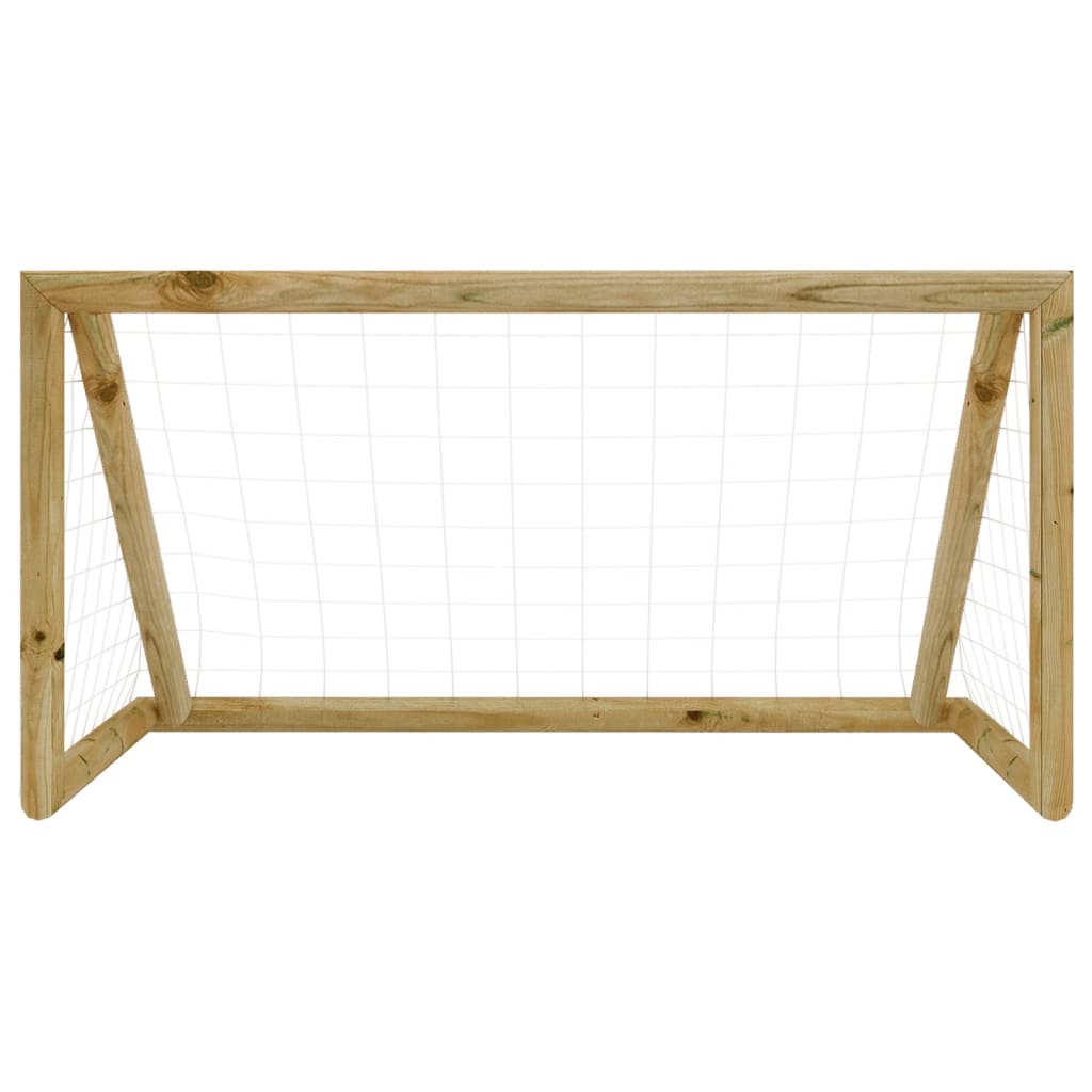 Nogometni gol s mrežom 160x80x100 cm od impregnirane borovine