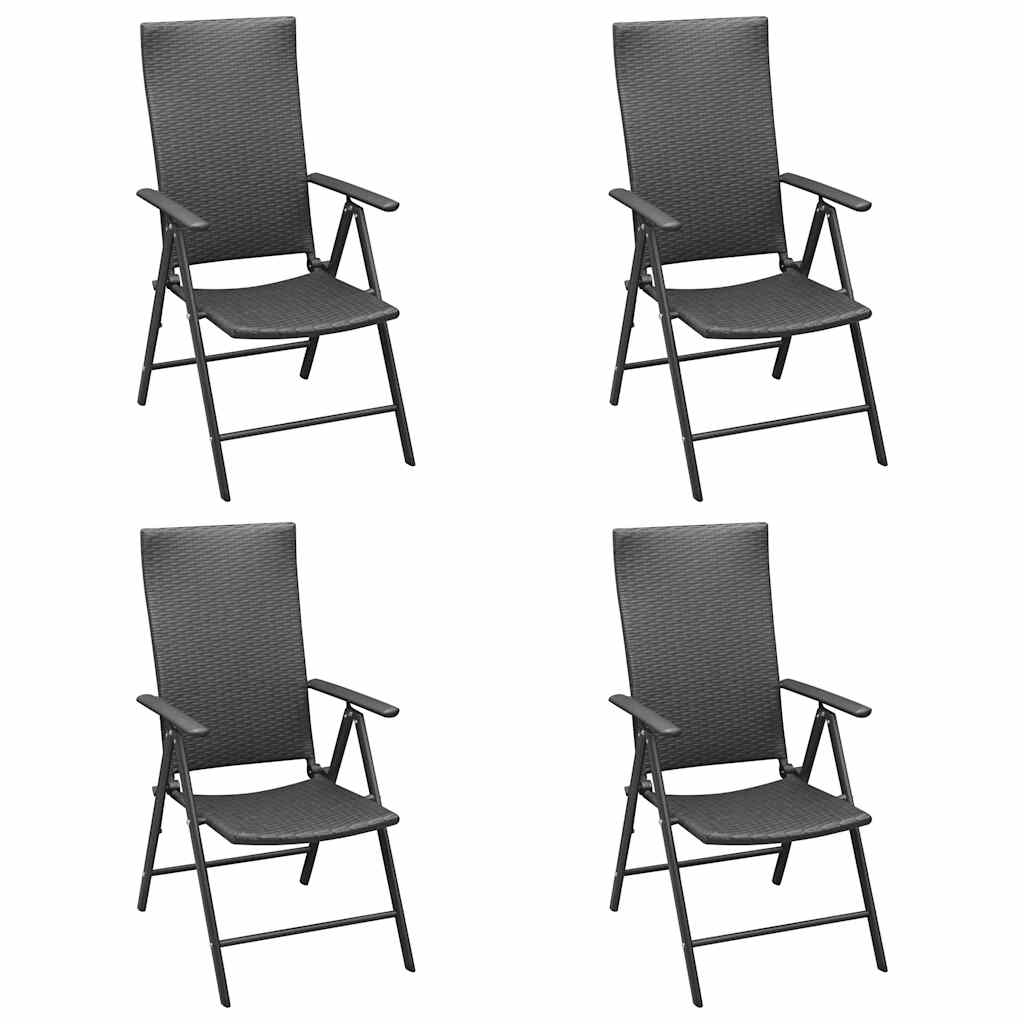 5-dijelni vrtni blagovaonski set crni
