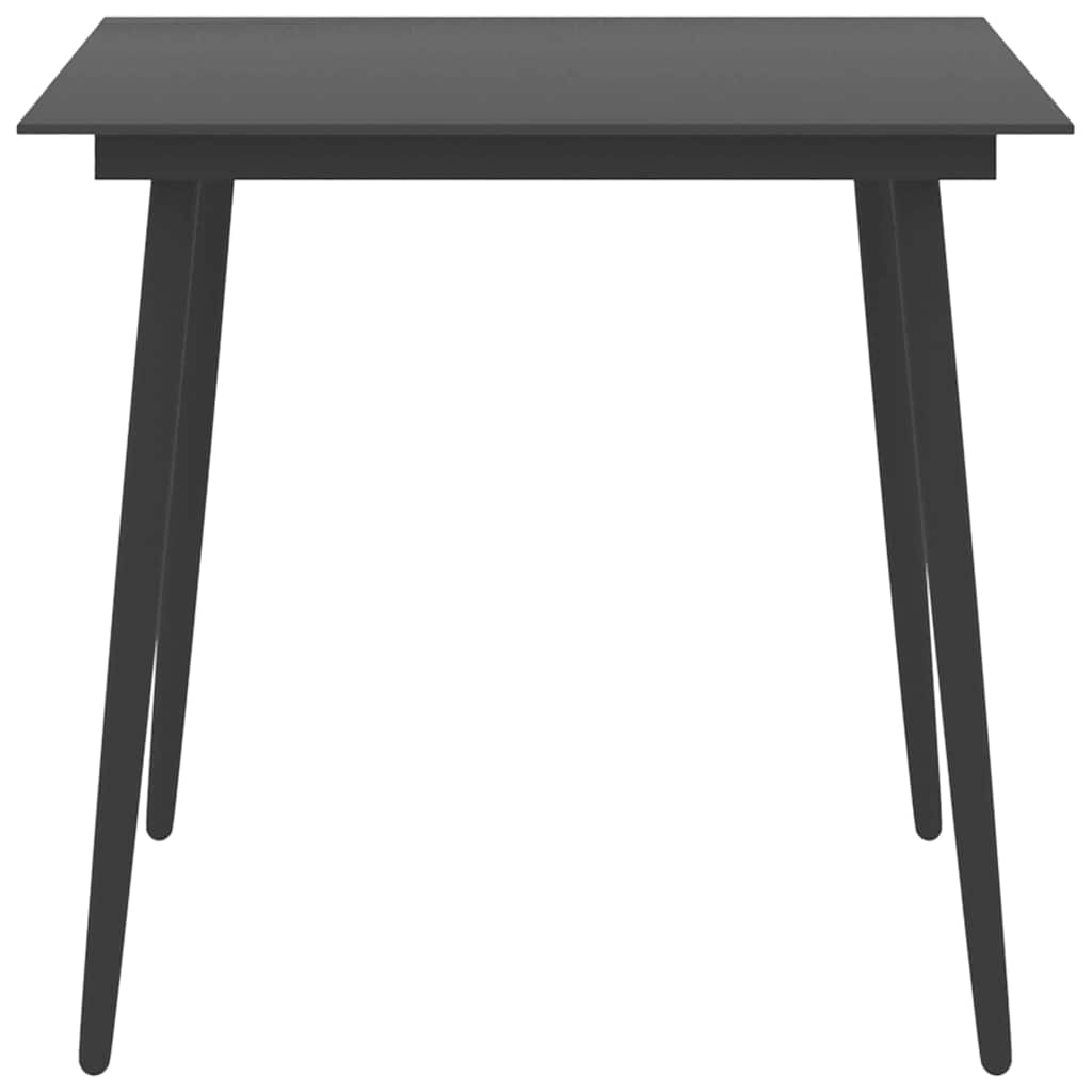 5-dijelni vrtni blagovaonski set crni