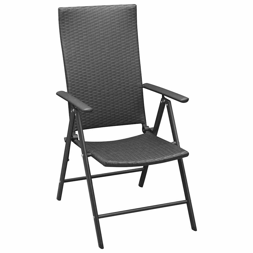 5-dijelni vrtni blagovaonski set crni