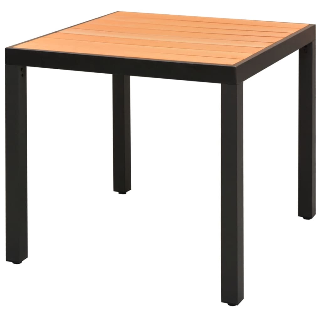 5-dijelni vrtni blagovaonski set od PVC ratana crno-smeđi