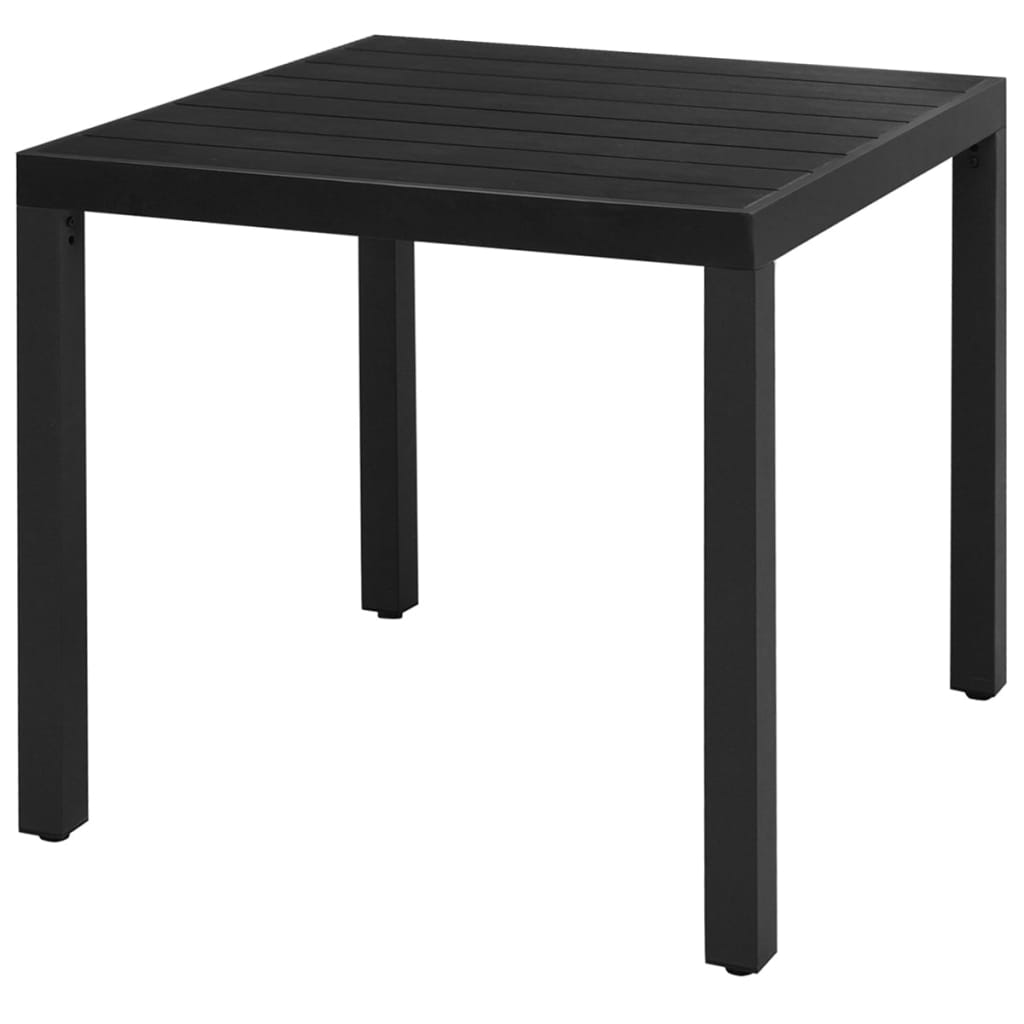 5-dijelni vrtni blagovaonski set od PVC ratana crni