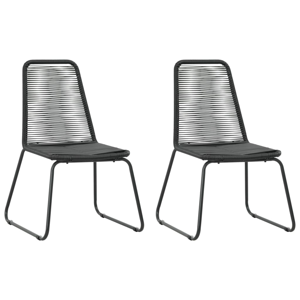 3-dijelni vrtni blagovaonski set od PVC ratana crno-smeđi