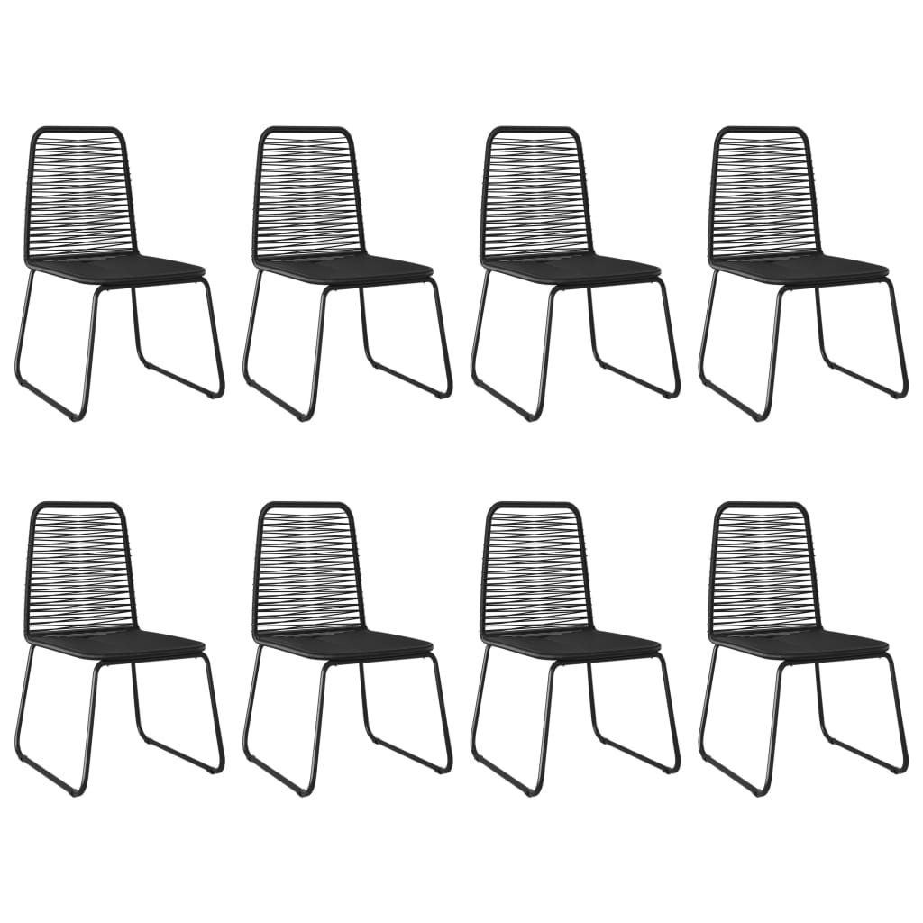 9-dijelni vrtni blagovaonski set od PVC ratana crno-smeđi