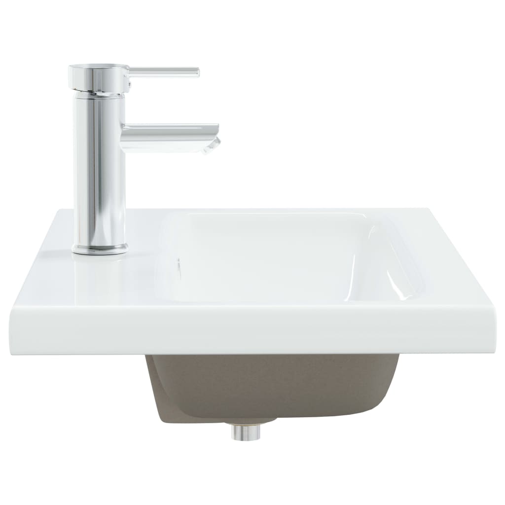 Ugradbeni umivaonik sa slavinom 61x39x18 cm keramički bijeli