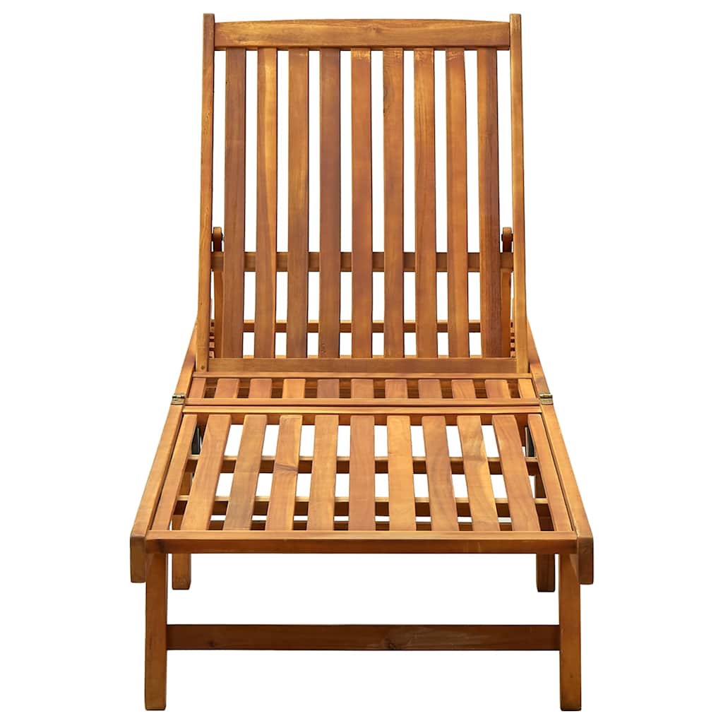 Vrtna ležaljka za sunčanje s jastukom masivno bagremovo drvo Crvena 200 x 63 x 85 cm