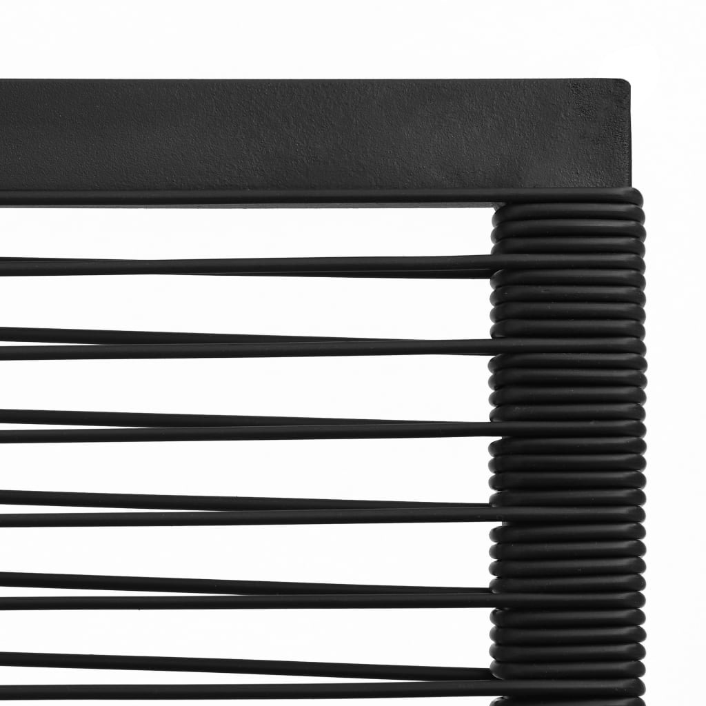 5-dijelni vrtni blagovaonski set od PVC ratana crni