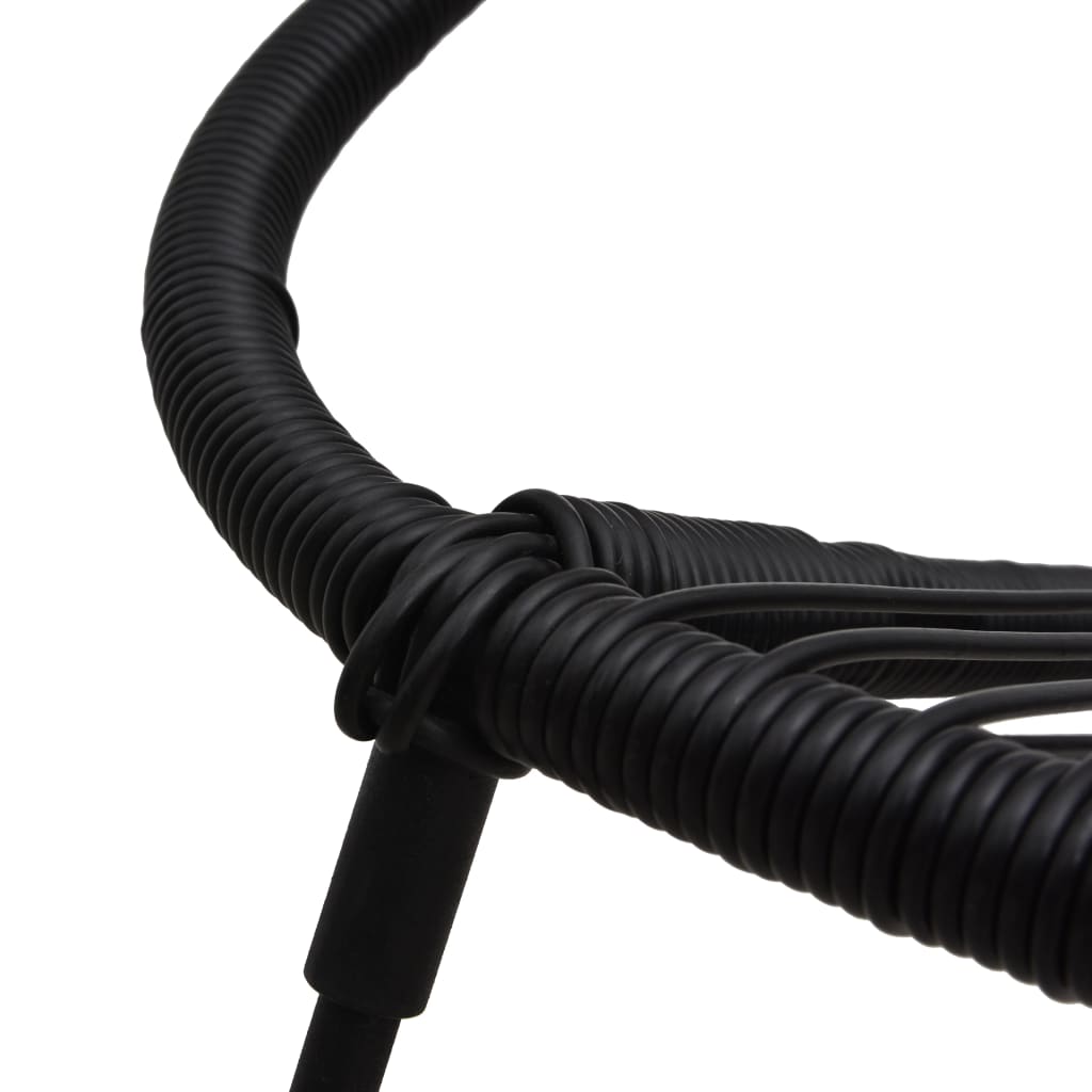 3-dijelni vrtni blagovaonski set od PVC ratana crni