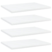 Police za knjige 4 kom bijele 40x30x1,5 cm konstruirano drvo