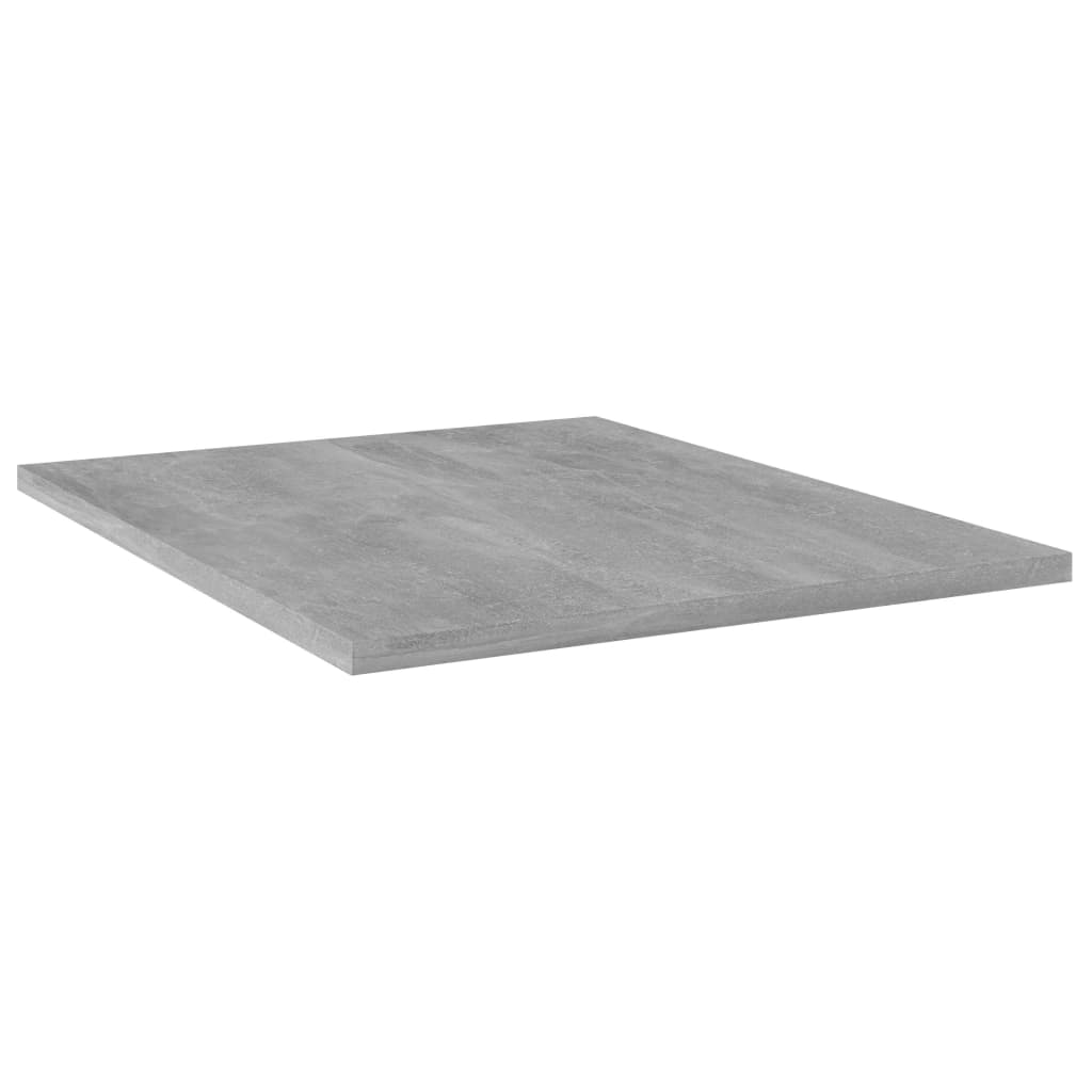 Police za knjige 4 kom siva boja betona 40 x 50 x 1,5 cm drvene