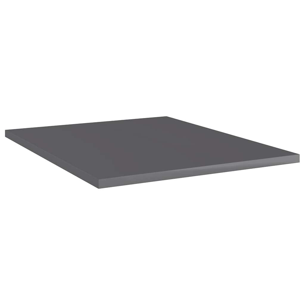 Police za knjige 8 kom visoki sjaj sive 40 x 50 x 1,5 cm drvene