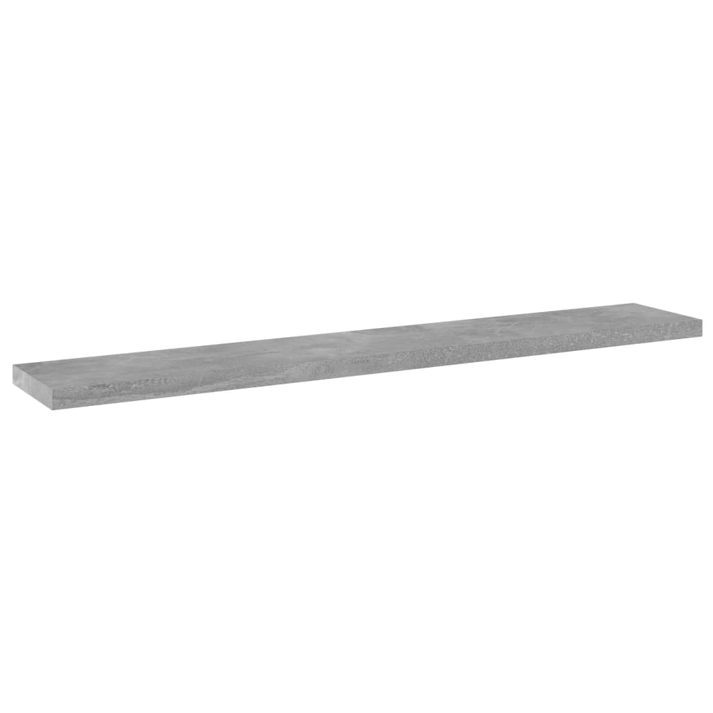 Police za knjige 4 kom siva boja betona 60 x 10 x 1,5 cm drvene
