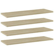 Police za knjige 4 kom boja hrasta sonome 60x20x1,5 cm iverica