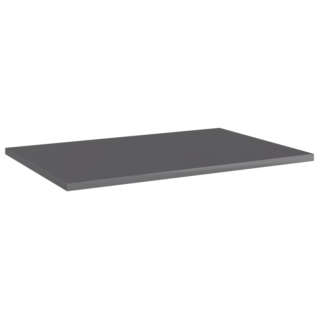 Police za knjige 8 kom visoki sjaj sive 60 x 40 x 1,5 cm drvene