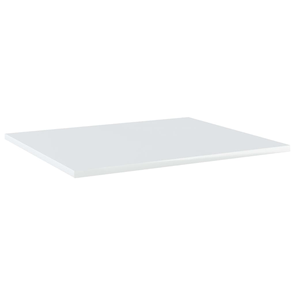 Police za knjige 8 kom visoki sjaj bijele 60x50x1,5 cm iverica