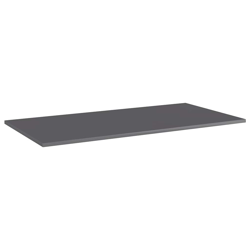 Police za knjige 4 kom visoki sjaj sive 80x20x1,5 cm od iverice
