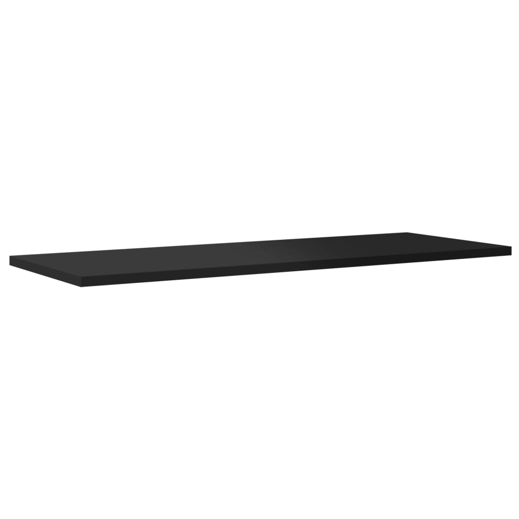 Police za knjige 8 kom visoki sjaj crne 80x30x1,5 cm od iverice