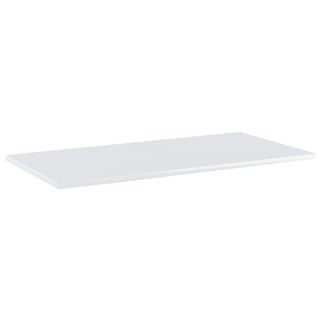 Police za knjige 8 kom visoki sjaj bijele 80x40x1,5 cm iverica