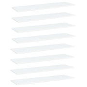 Police za knjige 8 kom bijele 100 x 30 x 1,5 cm od iverice