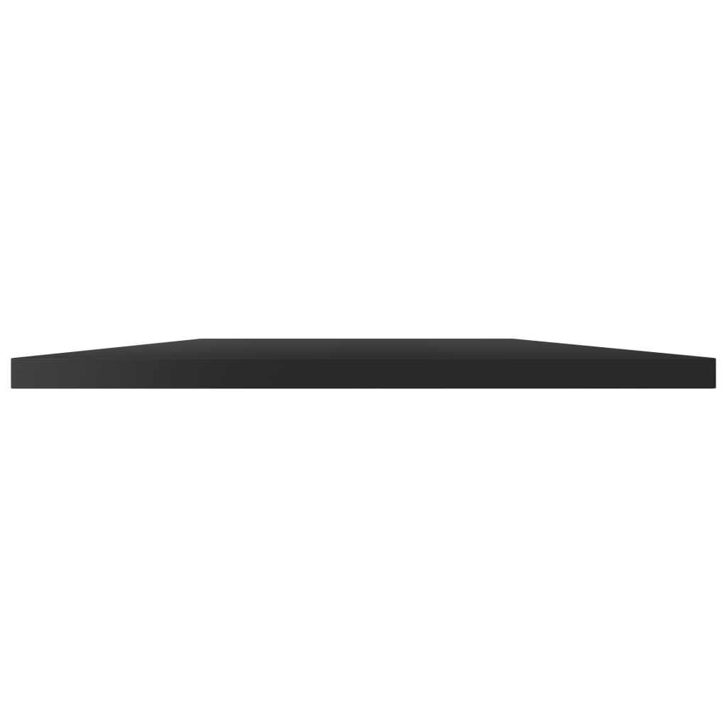 Police za knjige 8 kom visoki sjaj crne 100x30x1,5 cm iverica