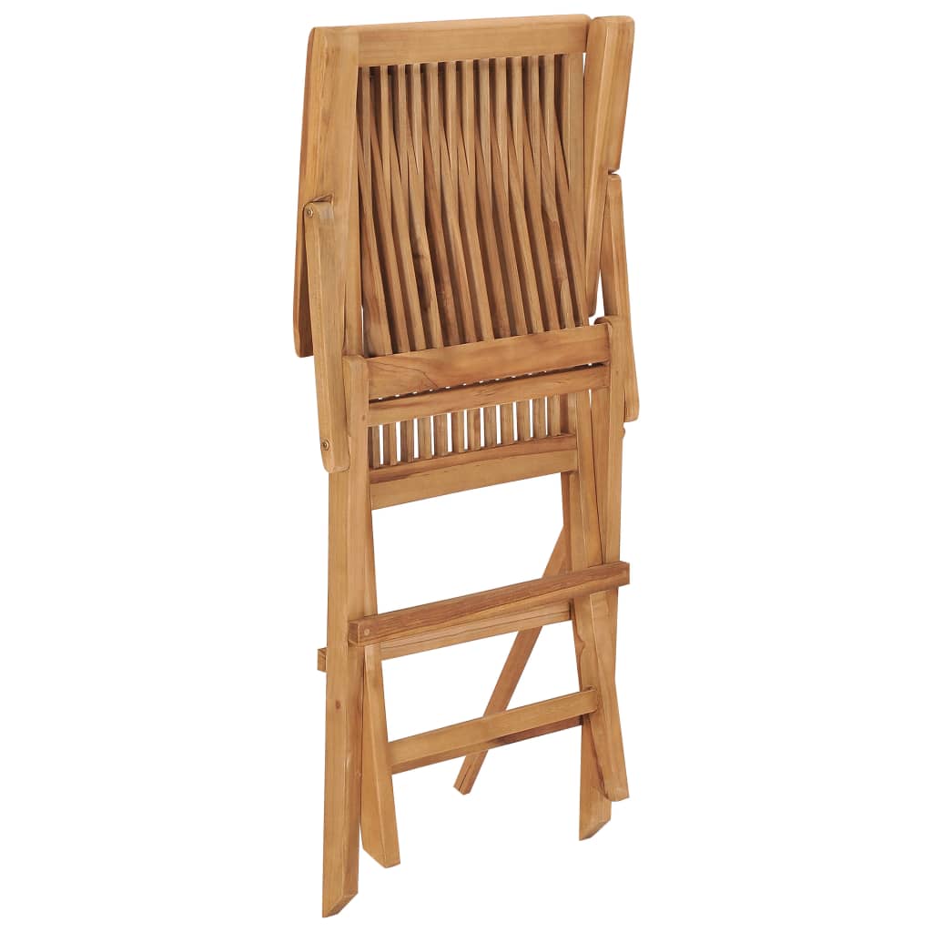 Vrtne stolice s crvenim jastucima 2 kom od masivne tikovine