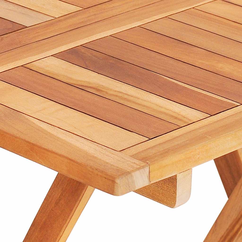 3-dijelni bistro set s krem jastucima od masivne tikovine