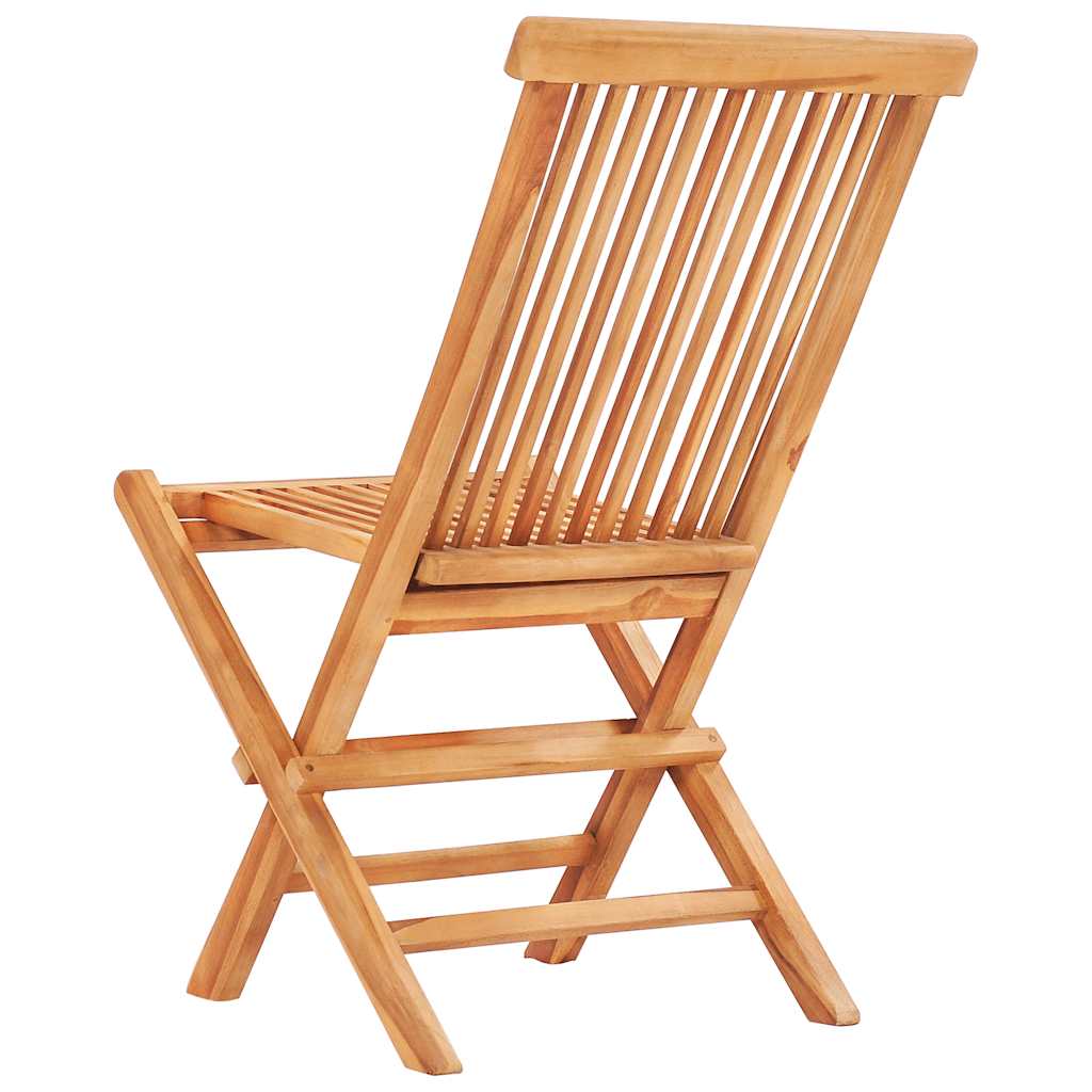 3-dijelni bistro set s krem jastucima od masivne tikovine
