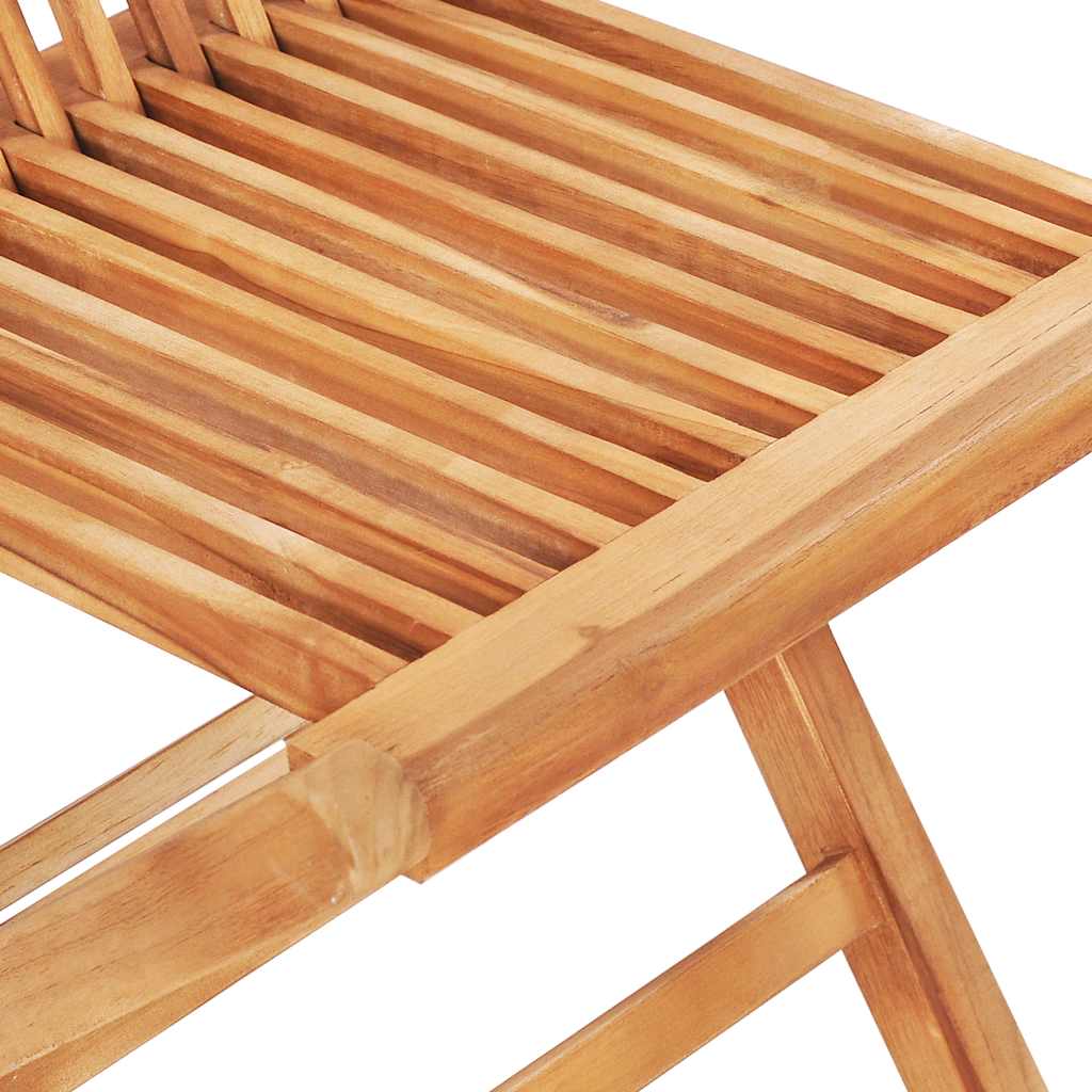 3-dijelni bistro set s krem jastucima od masivne tikovine