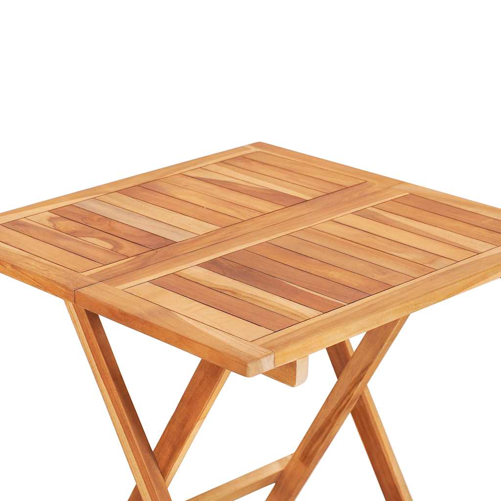 3-dijelni bistro set s bež jastucima od masivne tikovine