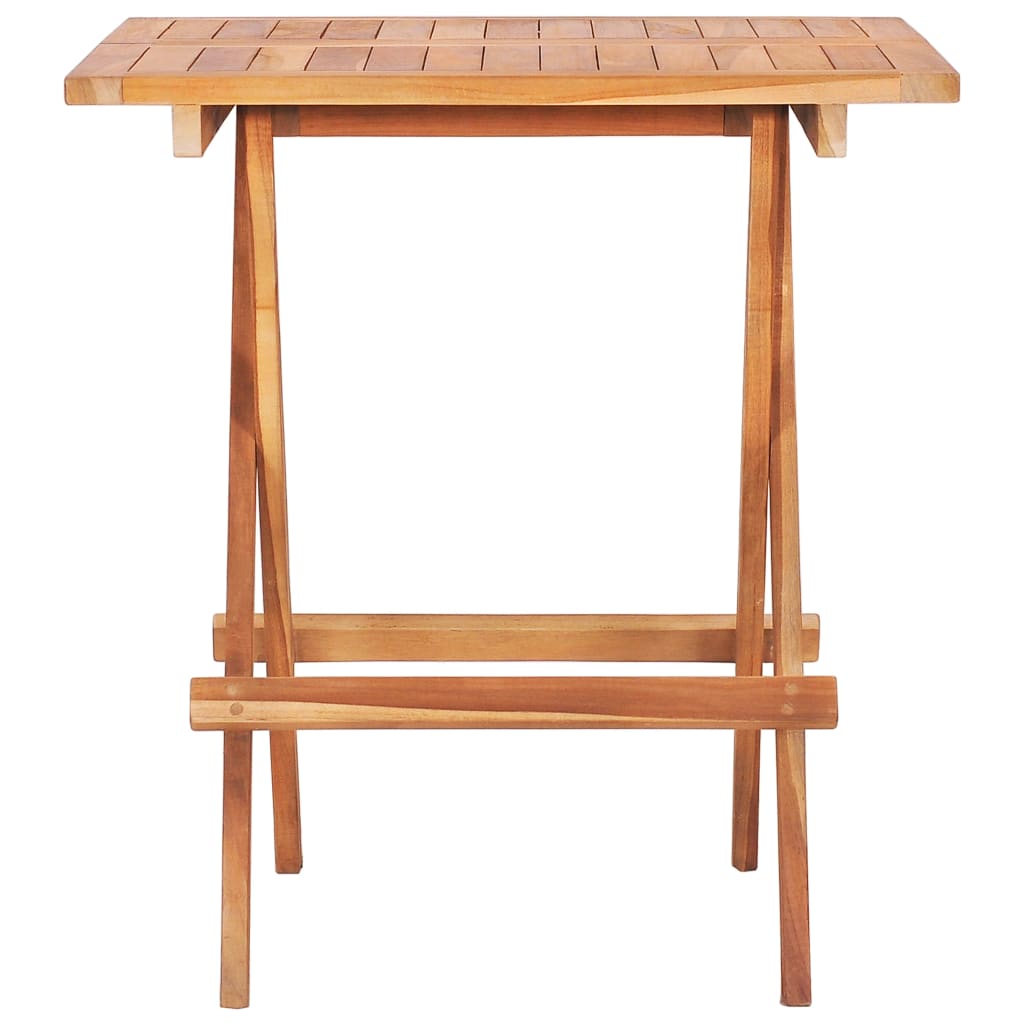 3-dijelni bistro set sa zelenim jastucima od masivne tikovine