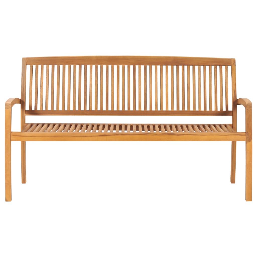ivdaXL Složiva vrtna klupa s jastukom 159 cm od masovne tikovine