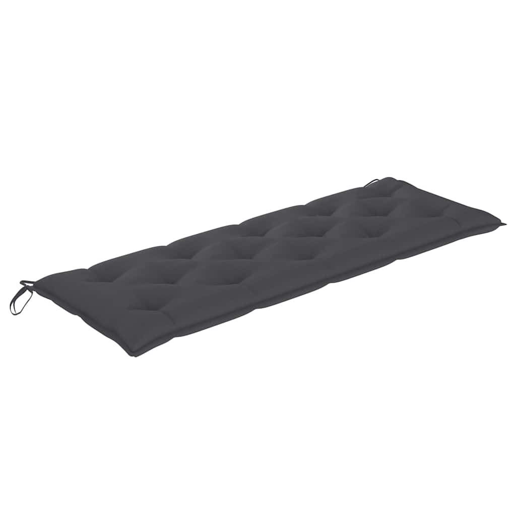 Složiva vrtna klupa s jastukom 159 cm od masovne tikovine Antracitno siva 150 cm