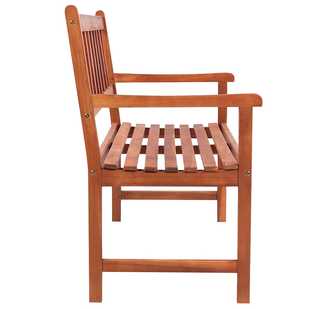 Vrtna klupa s jastukom 120 cm od masivnog bagremovog drva Crna 120 x 50 x 4 cm