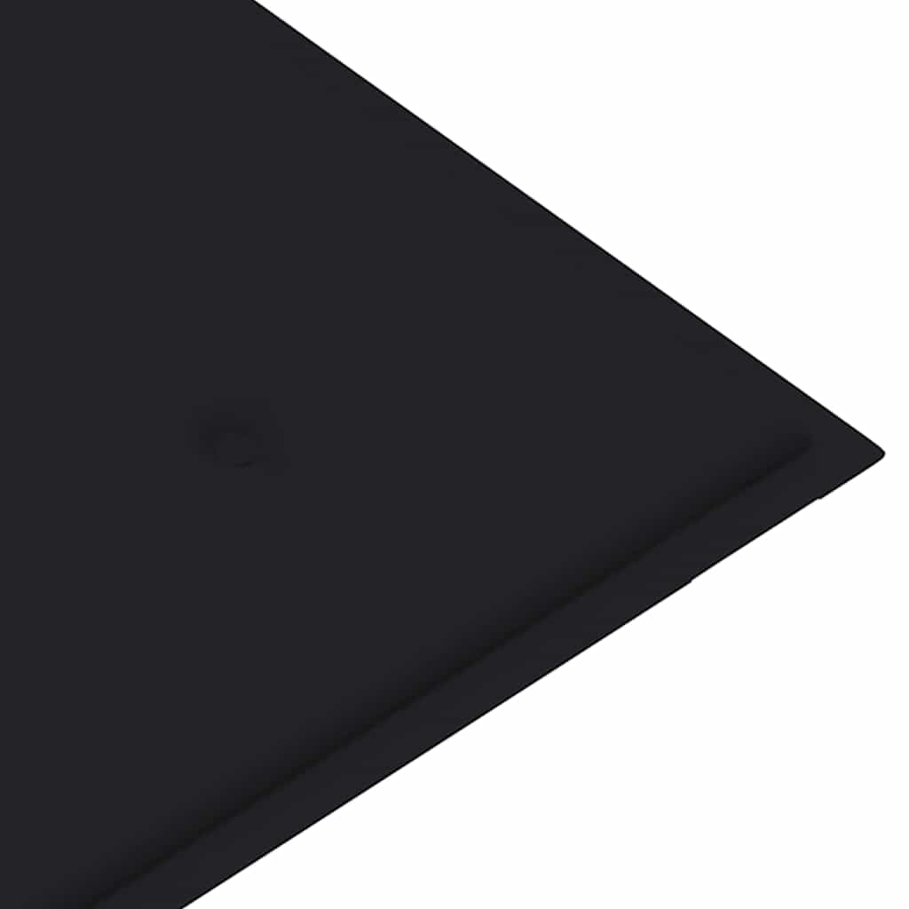 Vrtna klupa s jastukom 120 cm od masivnog bagremovog drva Crna 120 x 50 x 4 cm