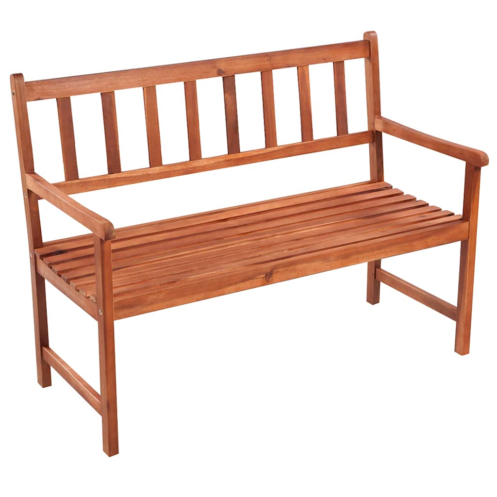 Vrtna klupa s jastukom 120 cm od masivnog bagremovog drva Smeđa 120 x 50 x 4 cm