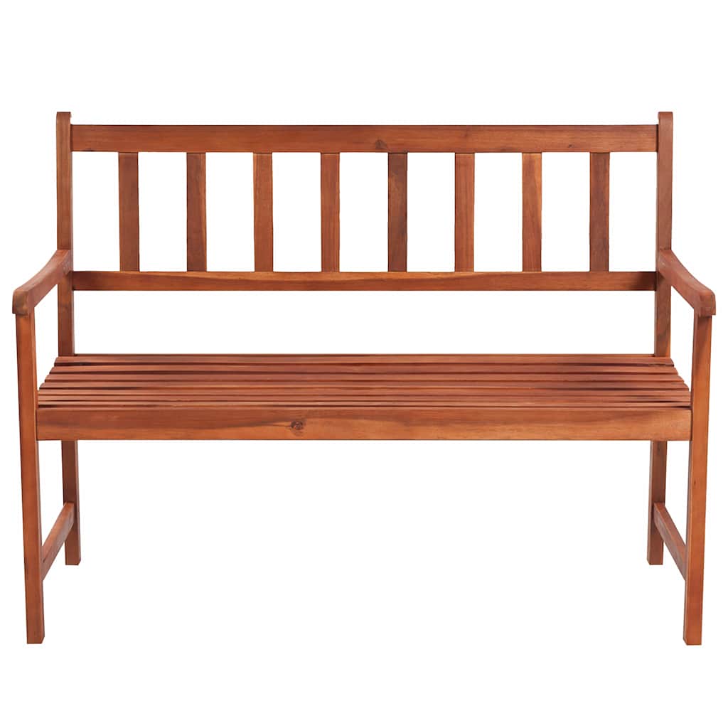 Vrtna klupa s jastukom 120 cm od masivnog bagremovog drva Smeđa 120 x 50 x 4 cm