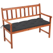 Vrtna klupa s jastukom 120 cm od masivnog bagremovog drva Antracitno siva 120 x 50 x 7 cm