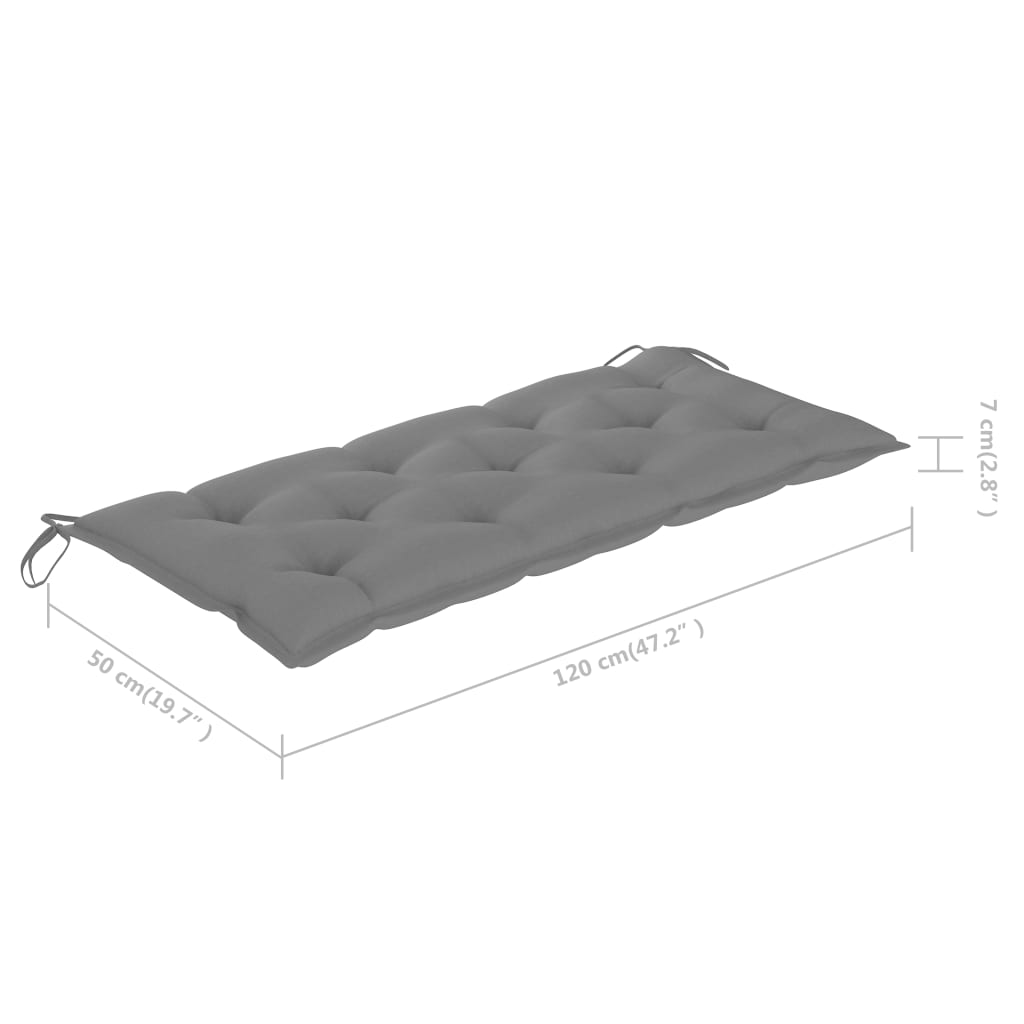 Sklopiva vrtna klupa s jastukom 118 cm od bambusa