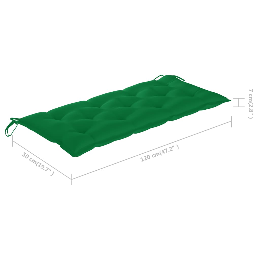 Sklopiva vrtna klupa s jastukom 118 cm od bambusa