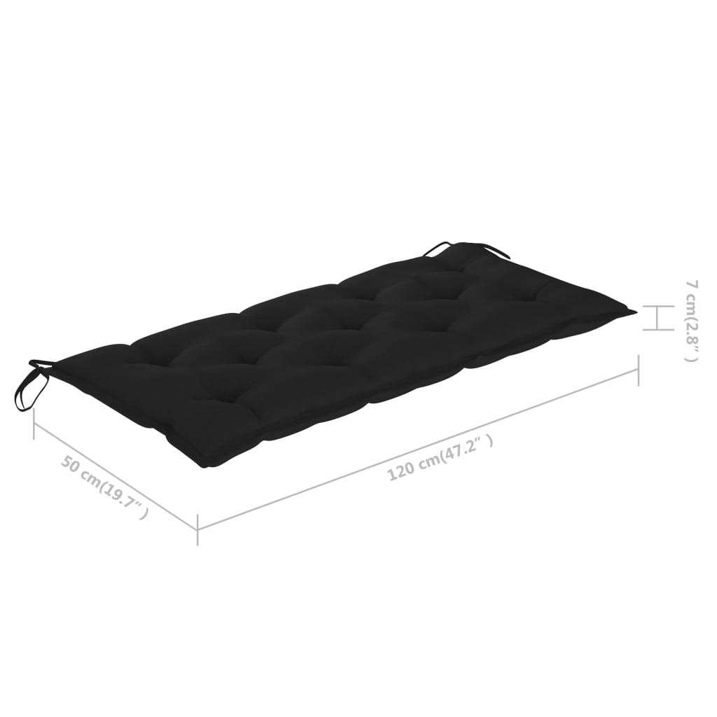 Sklopiva vrtna klupa s jastukom 118 cm od bambusa