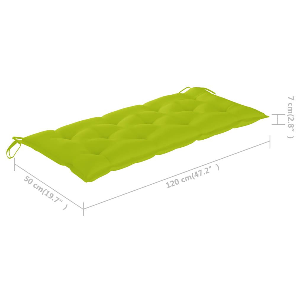 Sklopiva vrtna klupa s jastukom 118 cm od bambusa