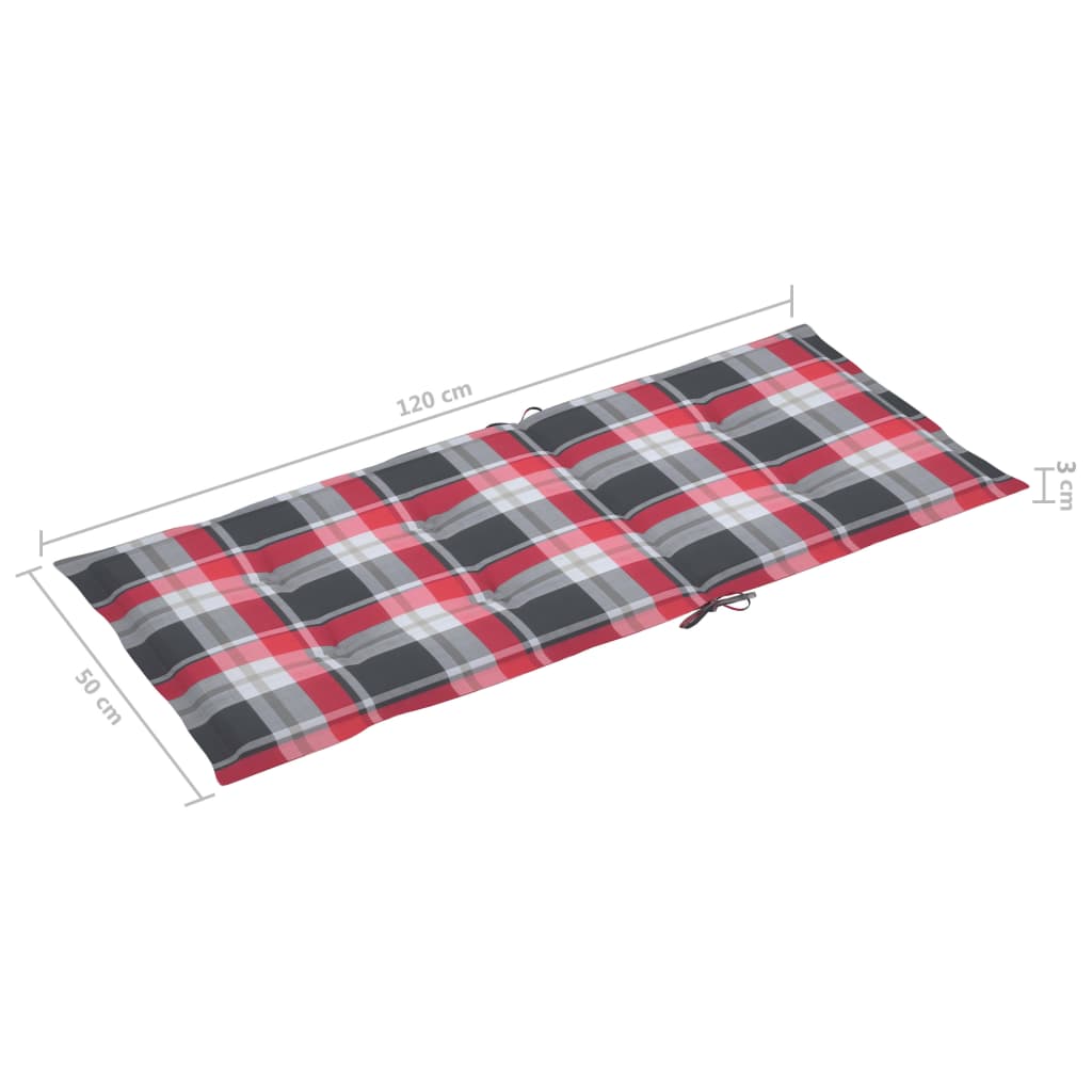 Stolica za ljuljanje s jastucima od masivnog bagremovog drva