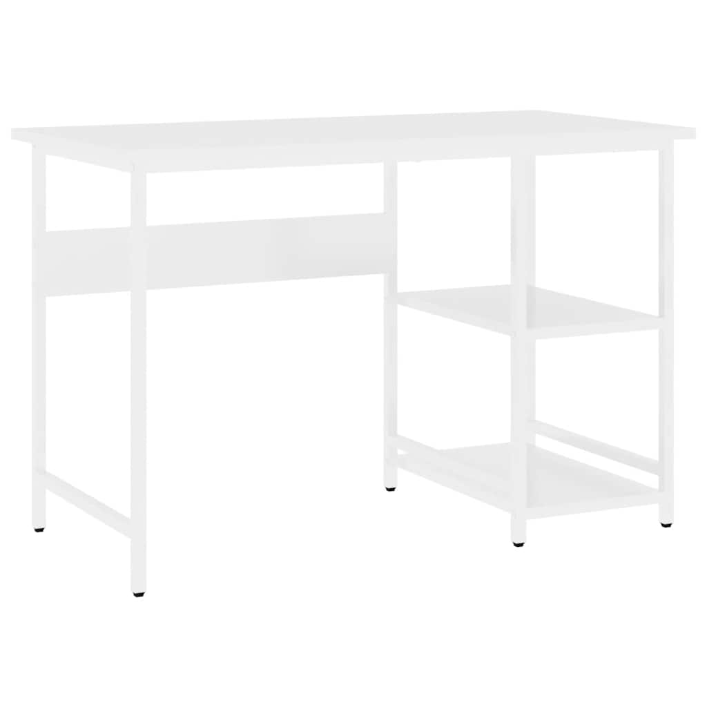Stol za računalo bijeli 105 x 50 x 72 cm od MDF-a i metala
