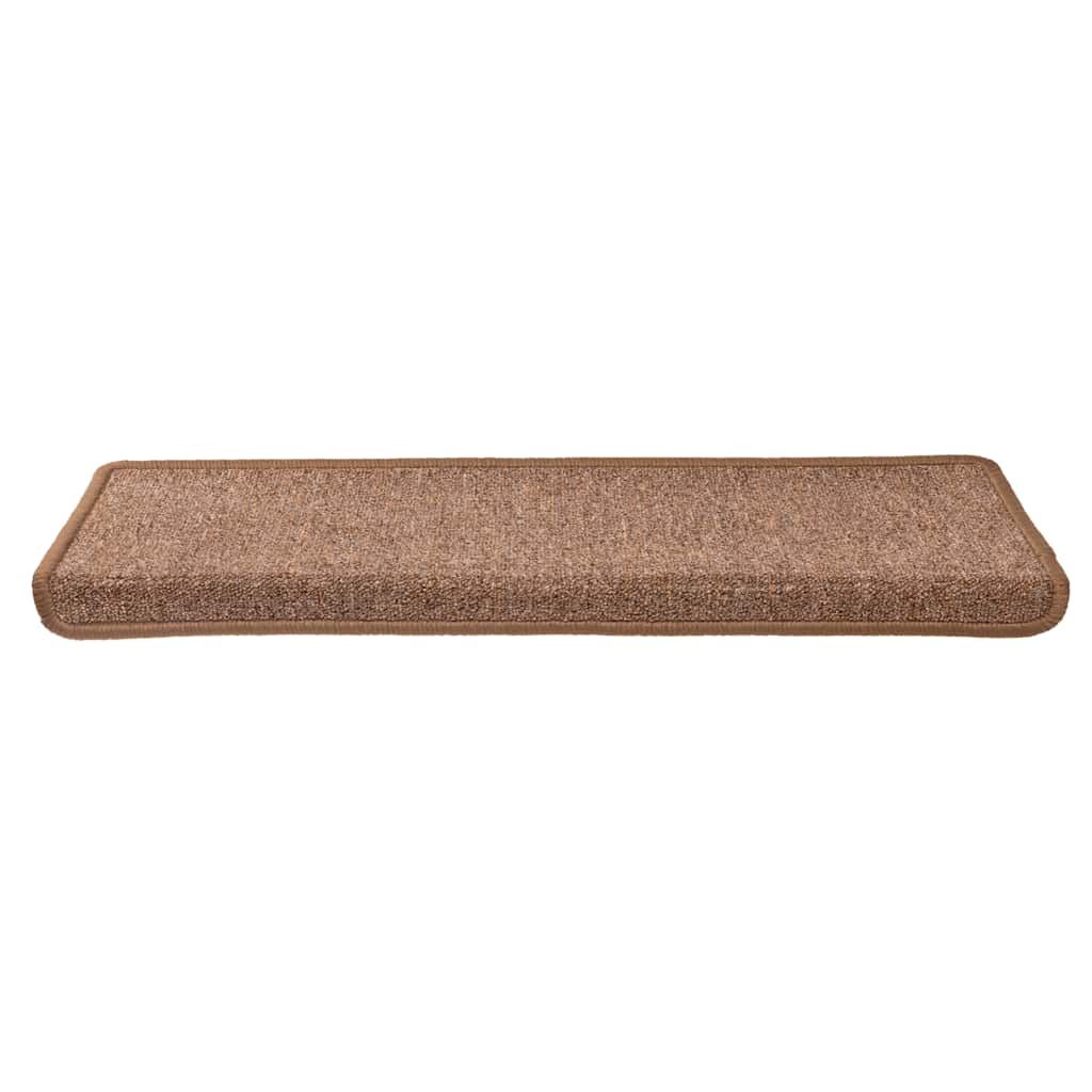 Prostirke za stepenice 15 kom 65x21x4 cm smeđe pravokutne rubove