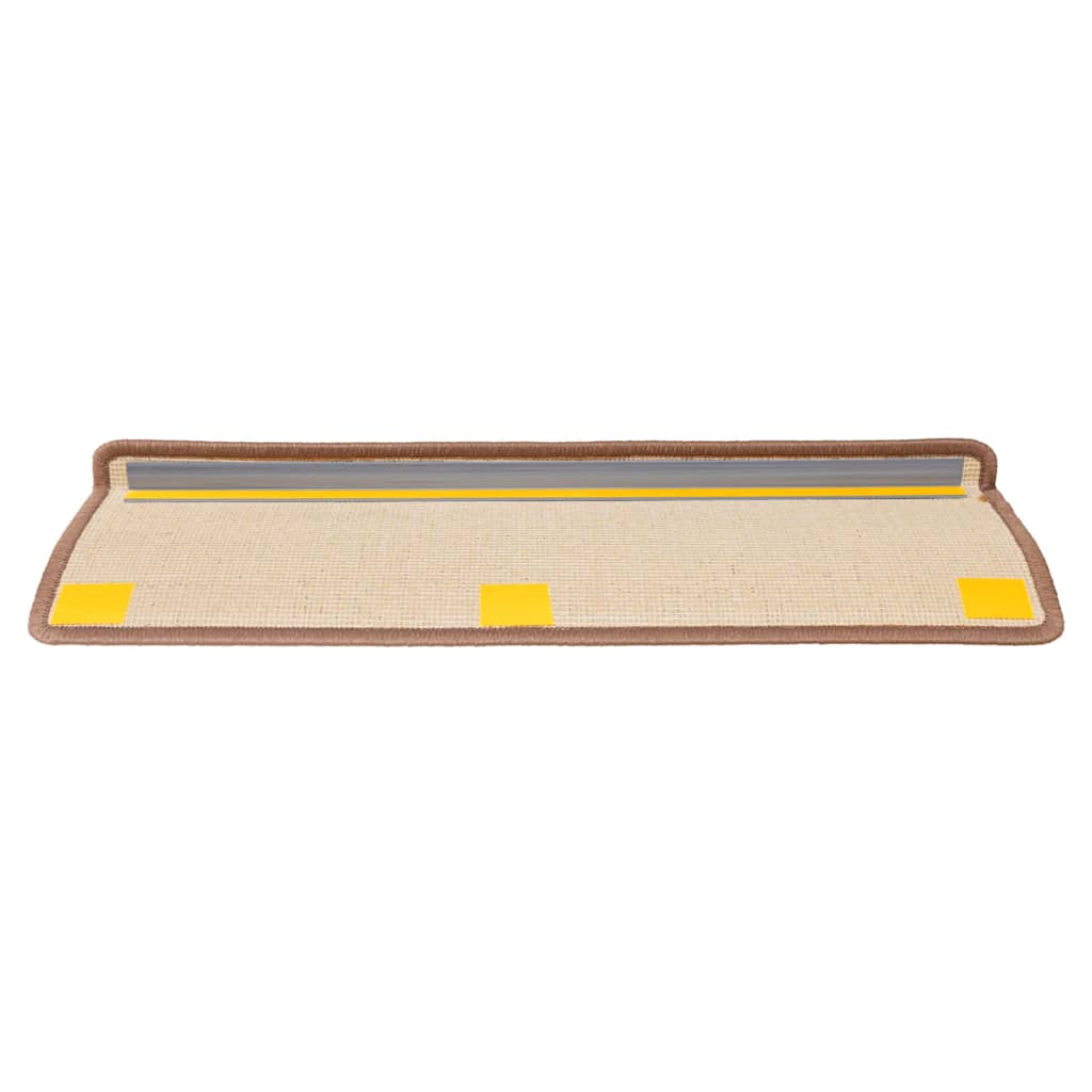 Prostirke za stepenice 15 kom 65x21x4 cm smeđe pravokutne rubove