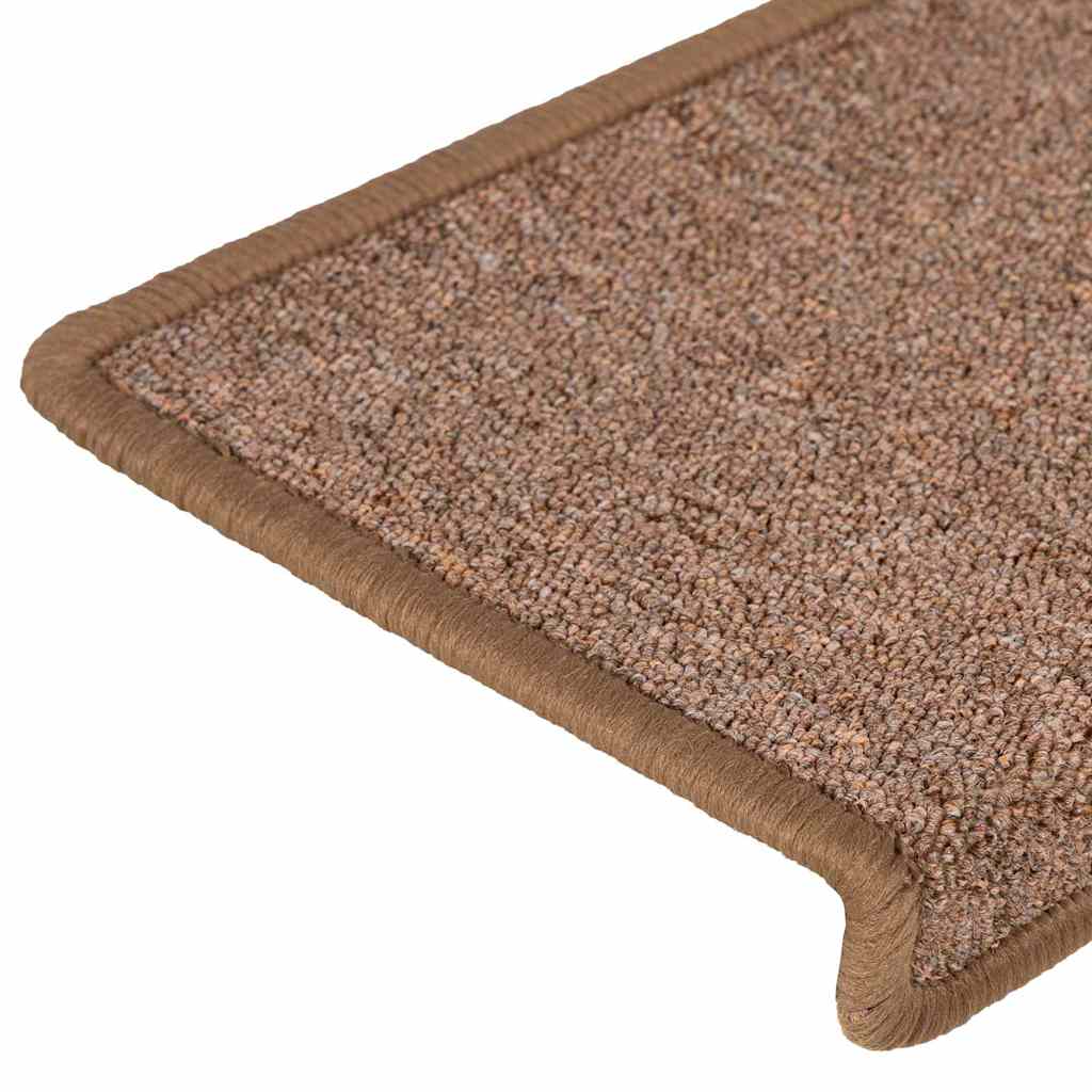 Prostirke za stepenice 15 kom 65x21x4 cm smeđe pravokutne rubove