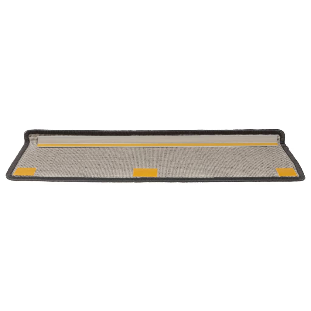 Prostirke za stepenice 15 kom 65x21x4 cm tamno sive pravokutne rubove