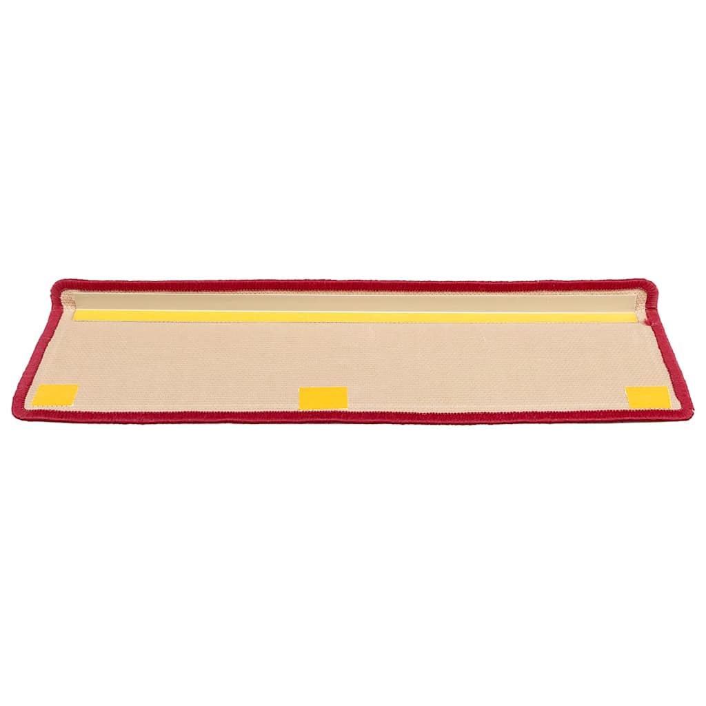 Samoljepljivi otirači za stepenice 15 kom 65x21x4 cm crveni