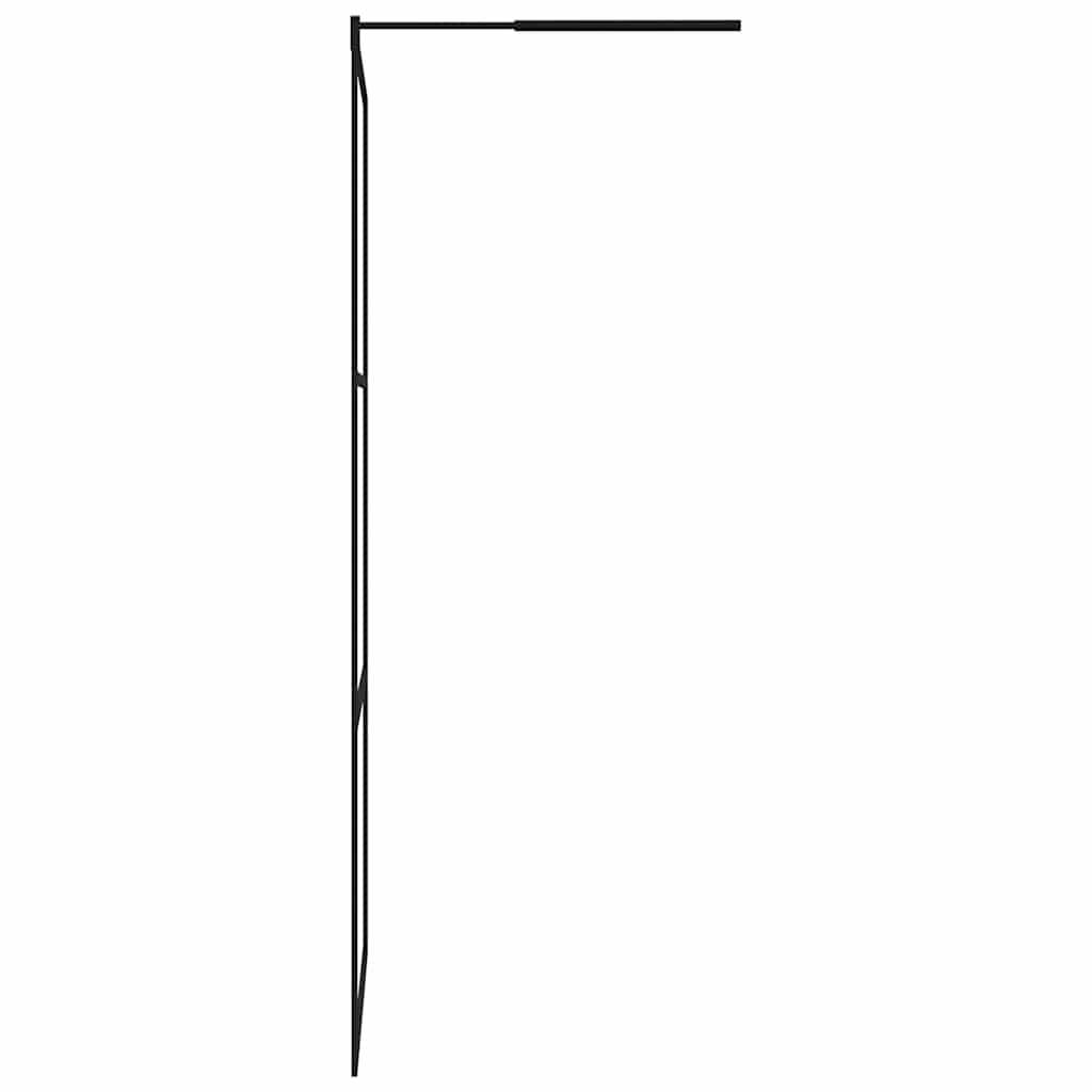 Pregrada za tuširanje s prozirnim staklom ESG crna 115 x 195 cm