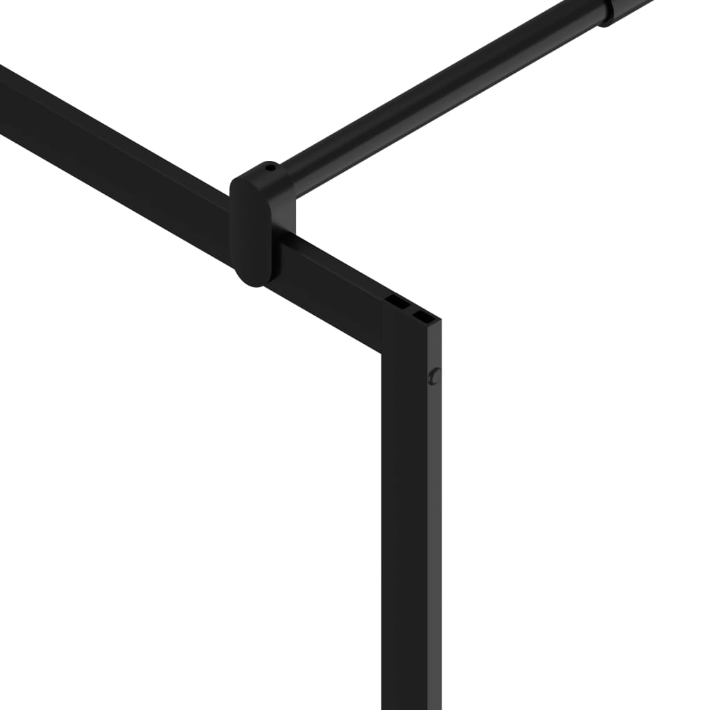 Pregrada za tuširanje s prozirnim staklom ESG crna 115 x 195 cm